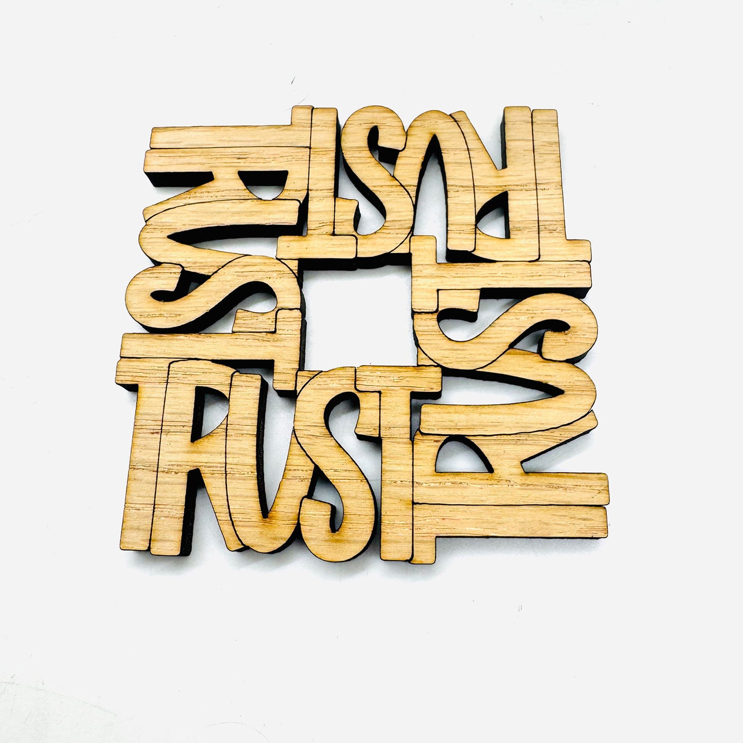 Faith Word Coaster Collection: TRUST (Set of 4) - Glowforge