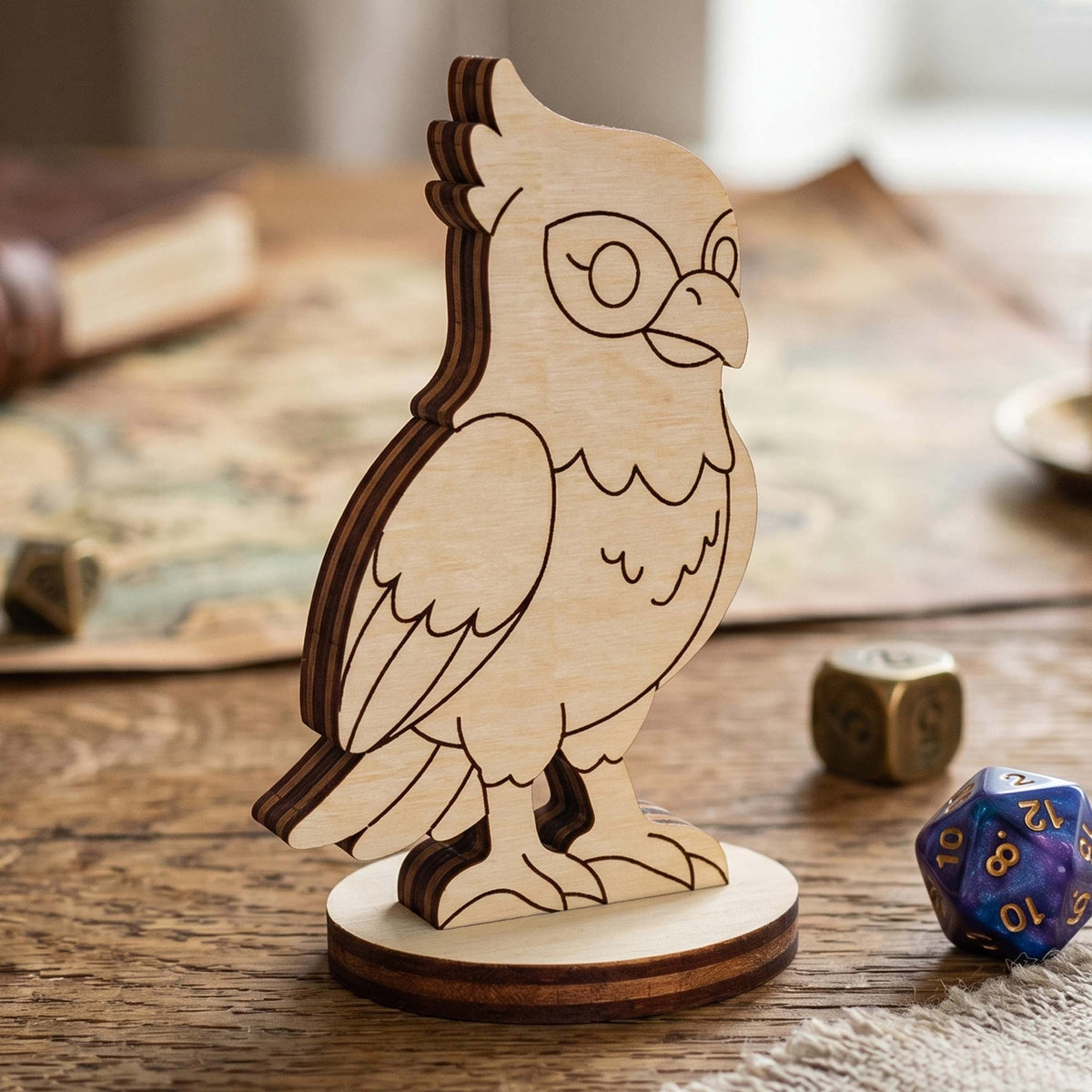 Falcon Bird Tabletop Figurine - Bird of Prey, Hunting Hawk, Wildlife Miniature - Glowforge