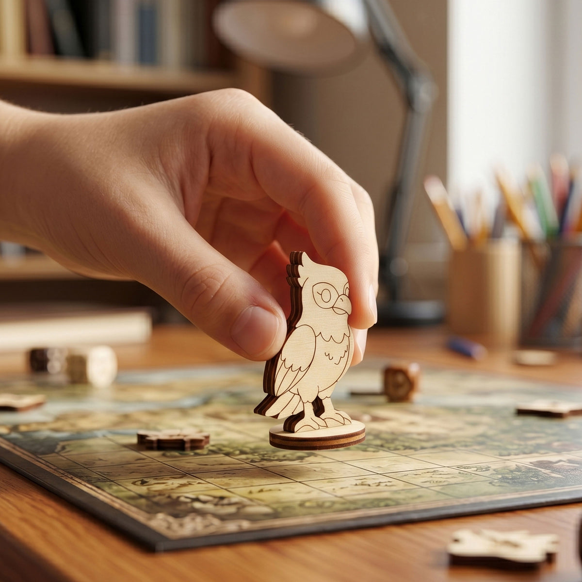Falcon Bird Tabletop Figurine - Bird of Prey, Hunting Hawk, Wildlife Miniature - Glowforge