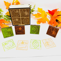 Fall Harvest Wood Block Print Stamp - Collection Two (Set of 4) - Glowforge