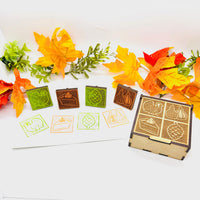 Fall Harvest Wood Block Print Stamp - Collection Two (Set of 4) - Glowforge