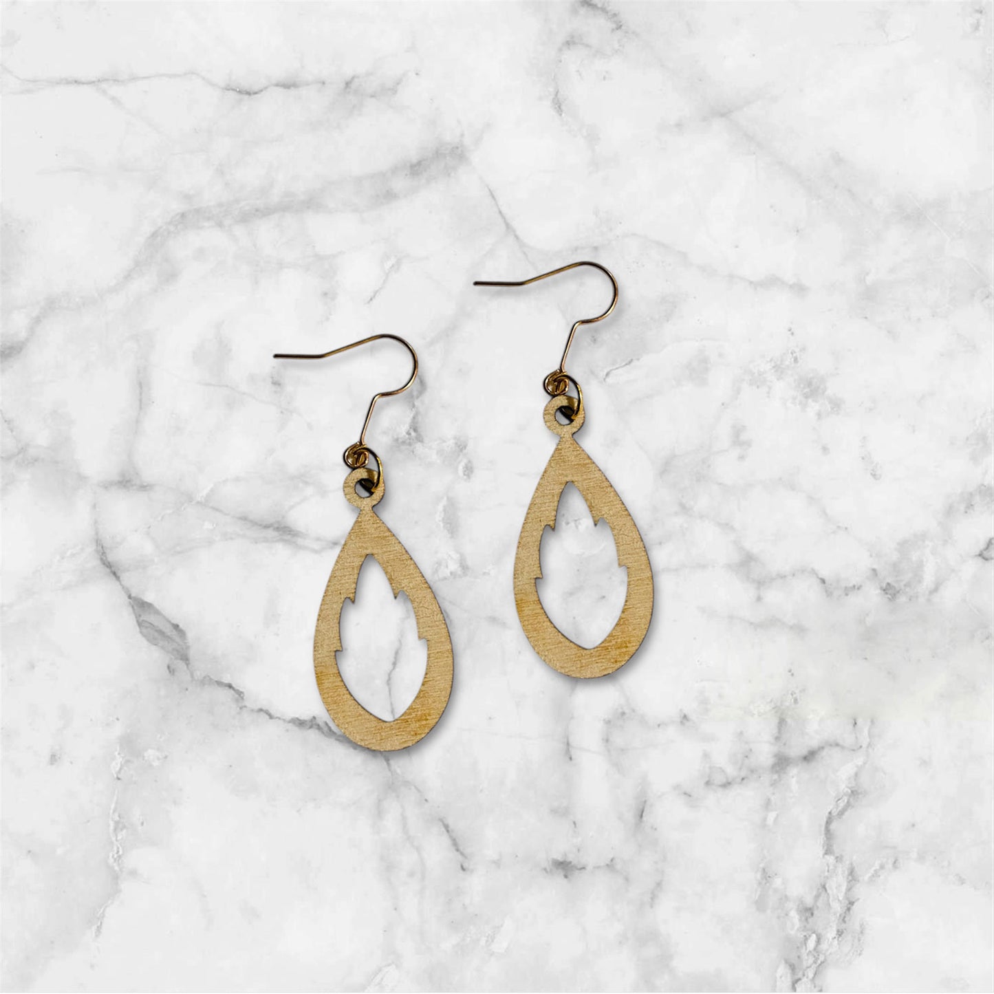 Fall Leaf Teardrop Earrings - Glowforge