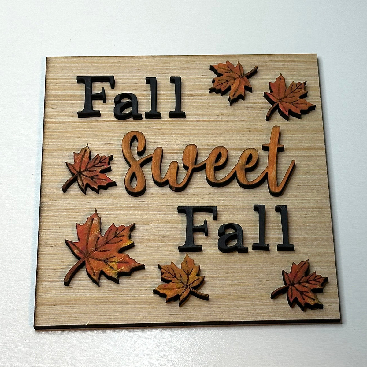 Fall Sweet Fall Autumn Leaf Wall Halloween Sign – Glowforge Shop