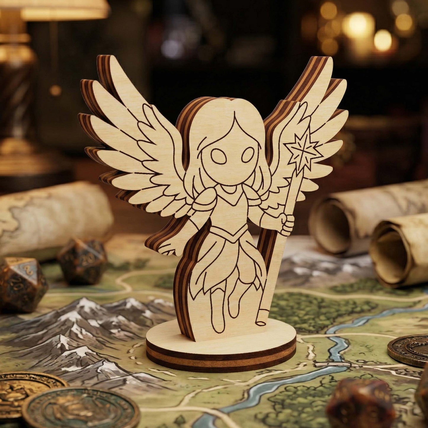 Fantasy Celestial Angel - Board Game Figurine - Glowforge