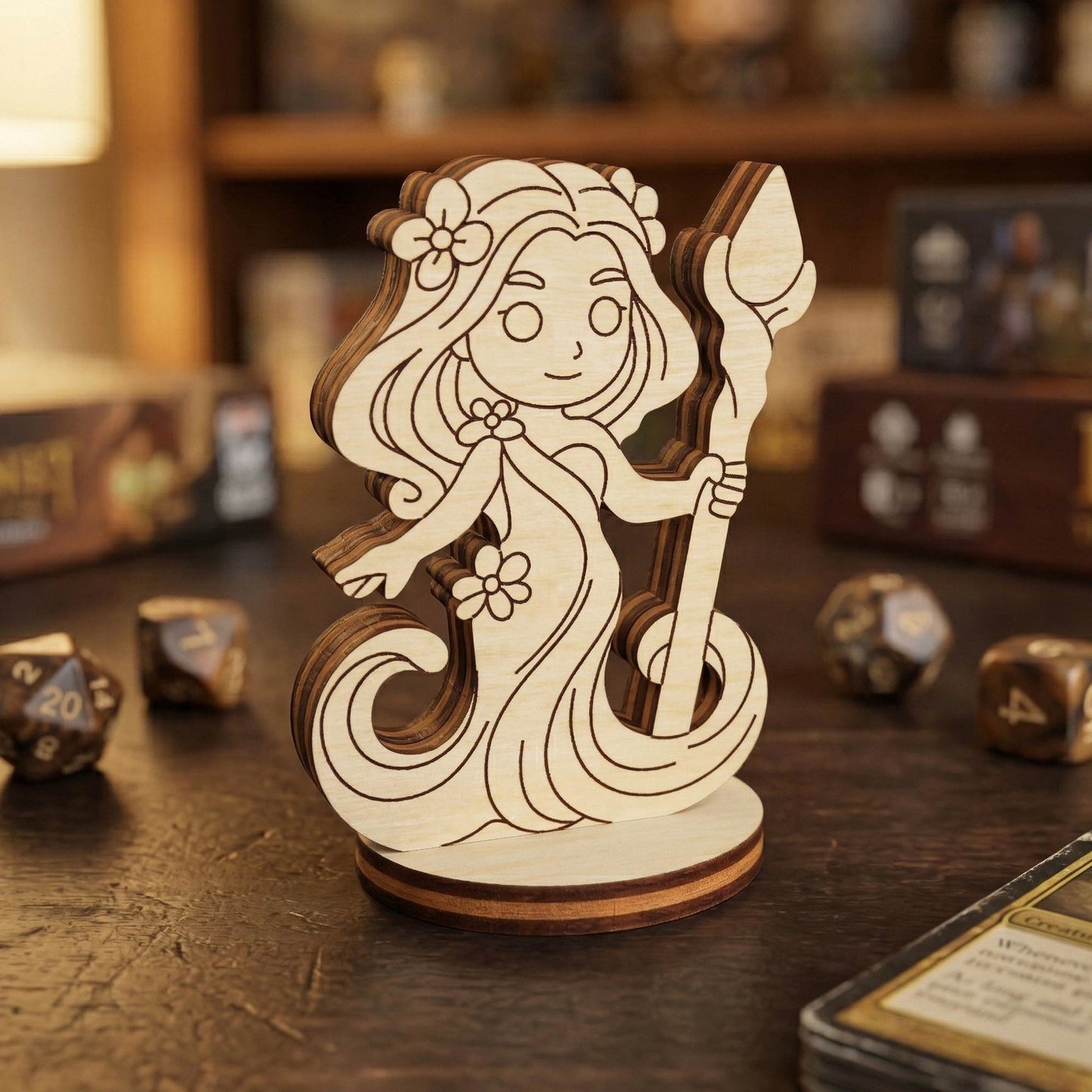 Fantasy Forest Dryad - Board Game Figurine - Glowforge