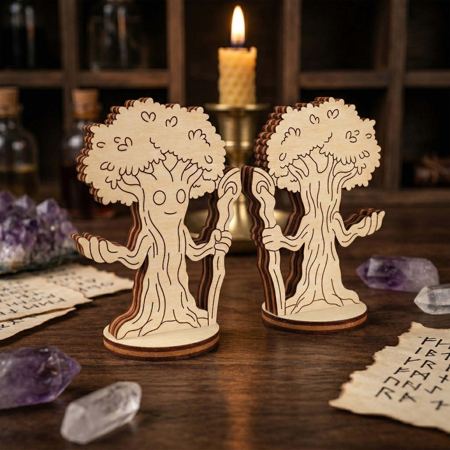Fantasy Forest Guardian Tree - Board Game Figurine - Glowforge