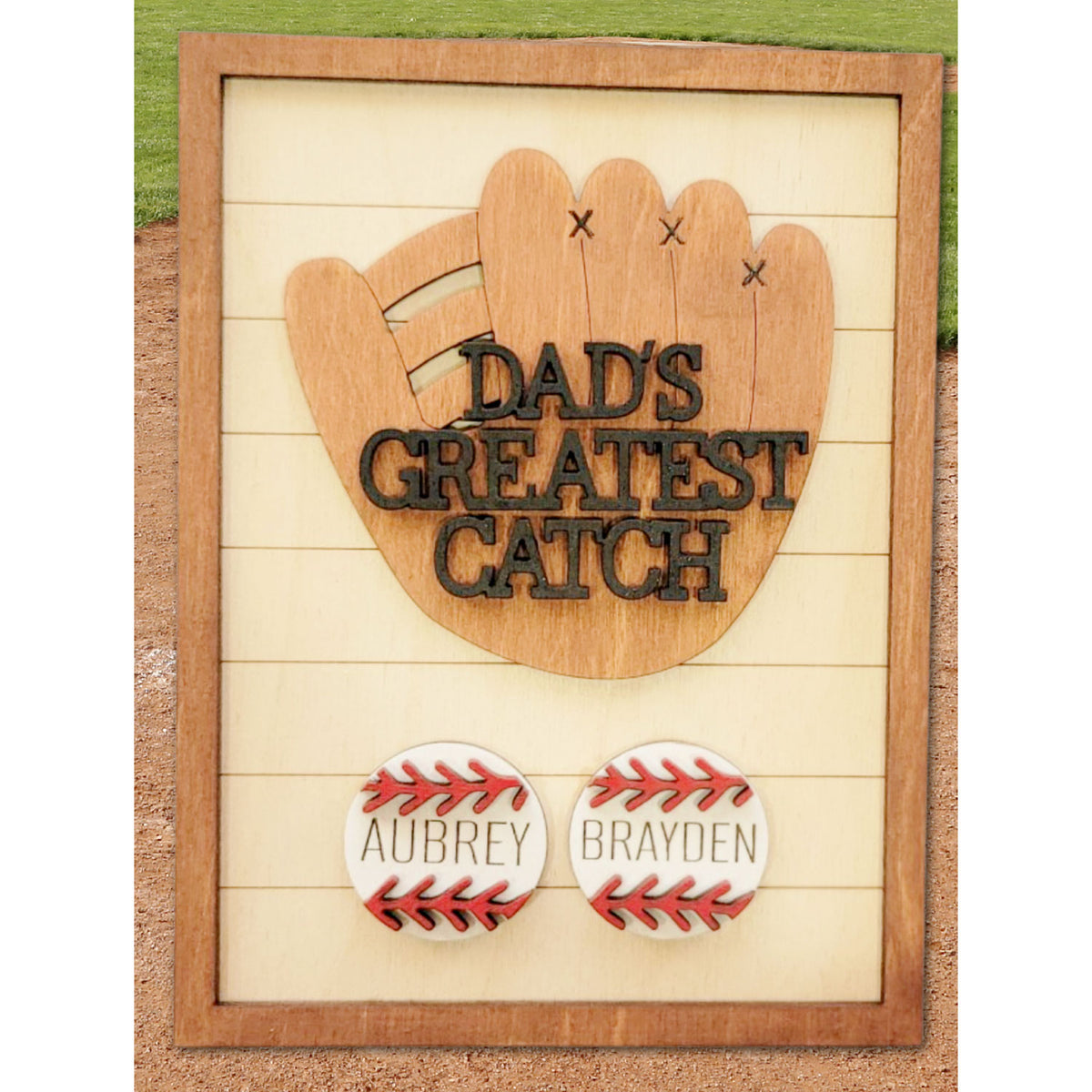 Father's Day Baseball Sign, Softball or Baseball Gift (Vertical) - Glowforge