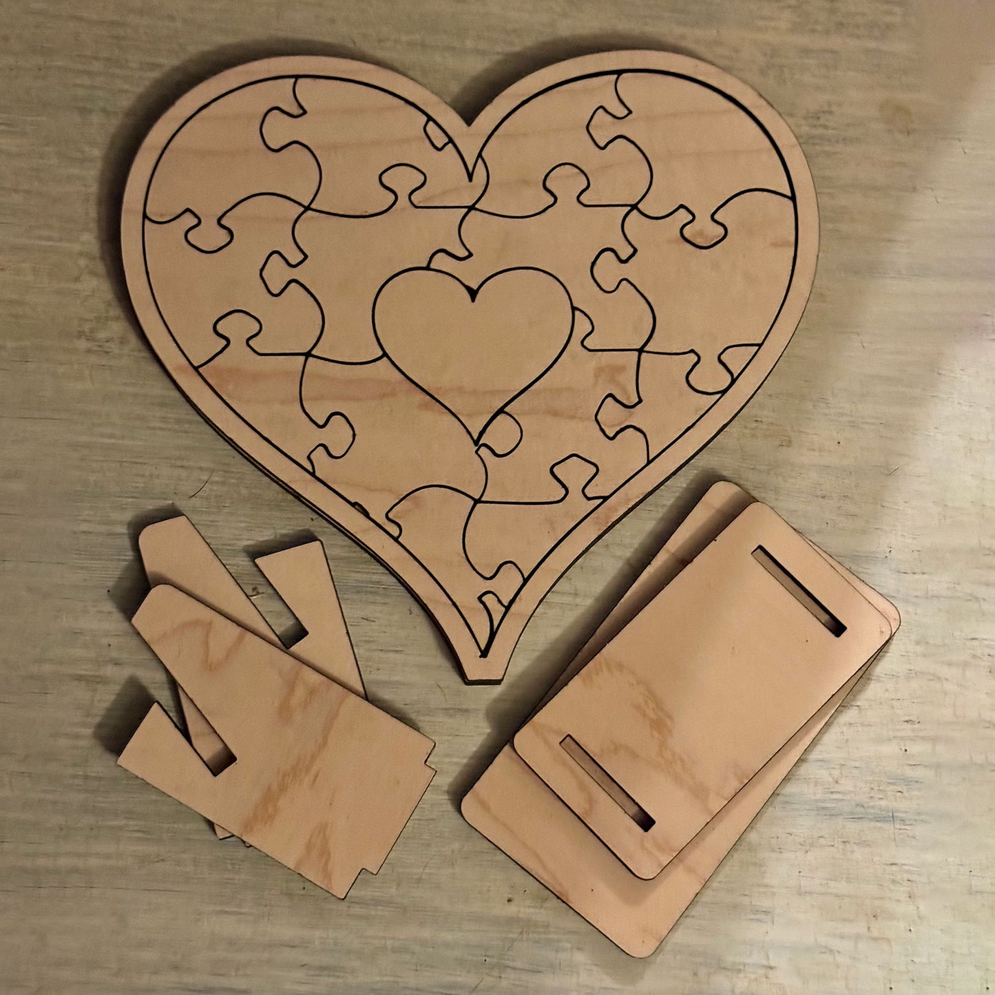 Fearfully & Wonderfully Made Heart Puzzle - Glowforge