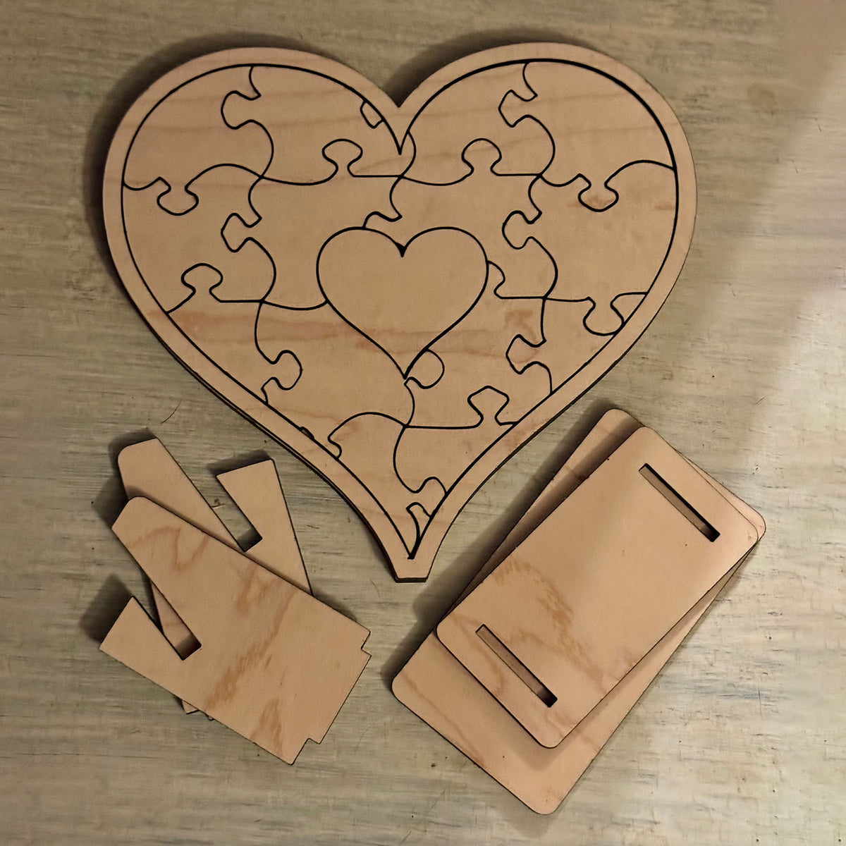 Fearfully & Wonderfully Made Heart Puzzle - Glowforge