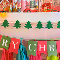 Felt Pine Tree Garland - Solstice Yule Christmas Decor - Glowforge