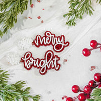 Festive “Merry & Bright” Layered Earrings - Glowforge