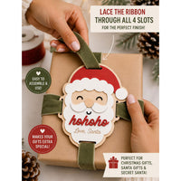 Festive Santa Gift Wrap Topper - Glowforge