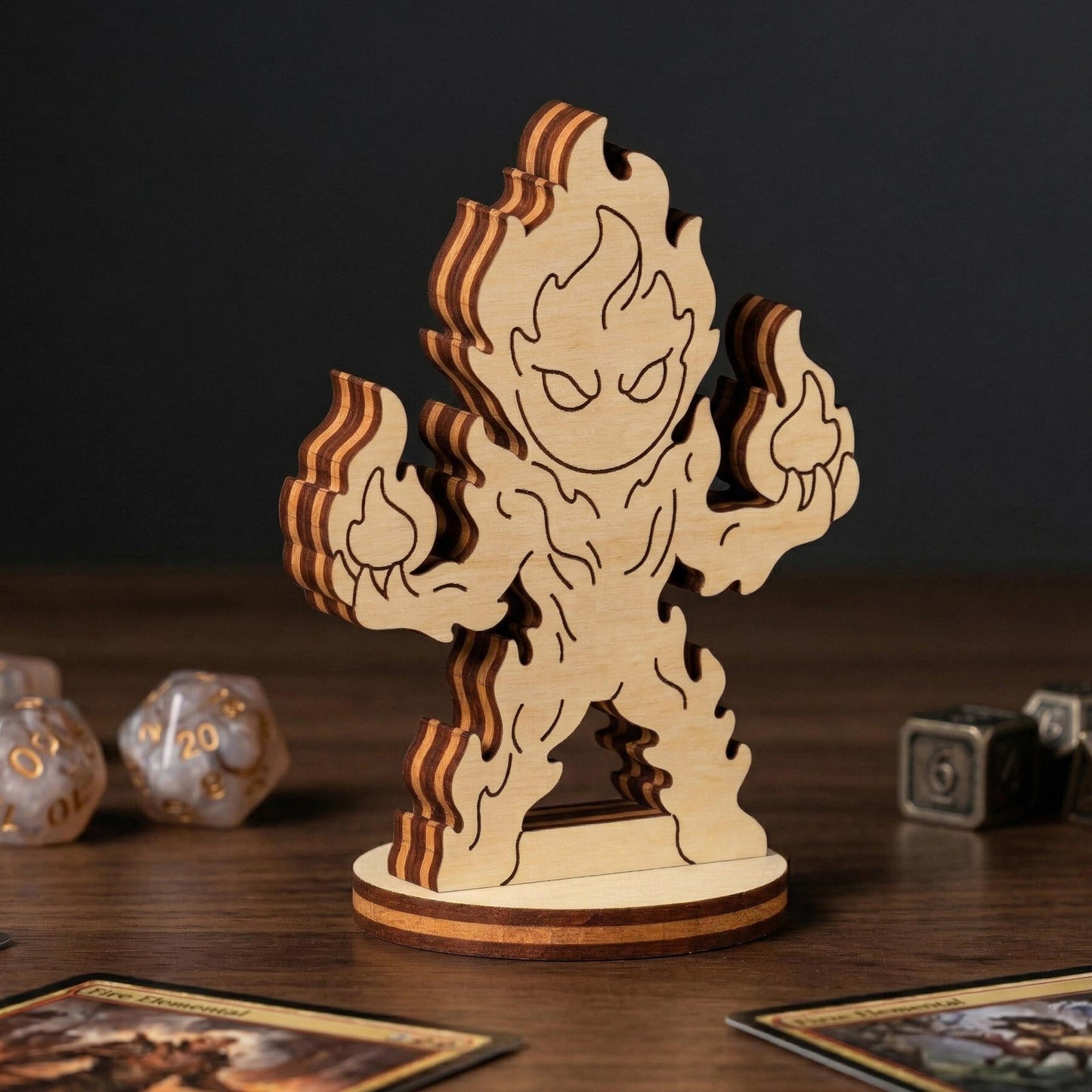 Fire Elemental - Fantasy Tabletop RPG Character Figurine - Glowforge