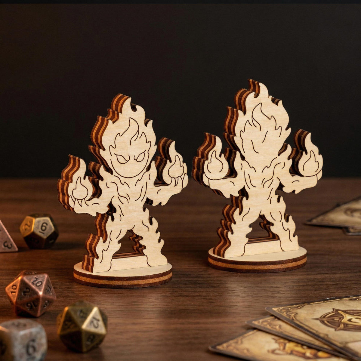 Fire Elemental - Fantasy Tabletop RPG Character Figurine - Glowforge