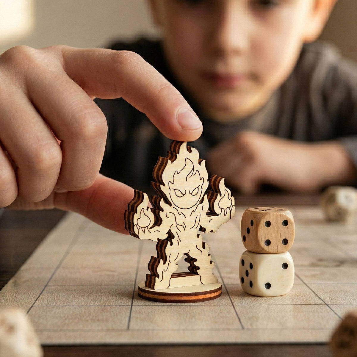 Fire Elemental - Fantasy Tabletop RPG Character Figurine - Glowforge