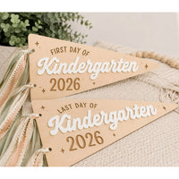 First & Last Day Kindergarten Pennant Sign - Glowforge