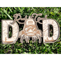 Fish DAD Shelf Sitter - Father's Day Sign - Glowforge
