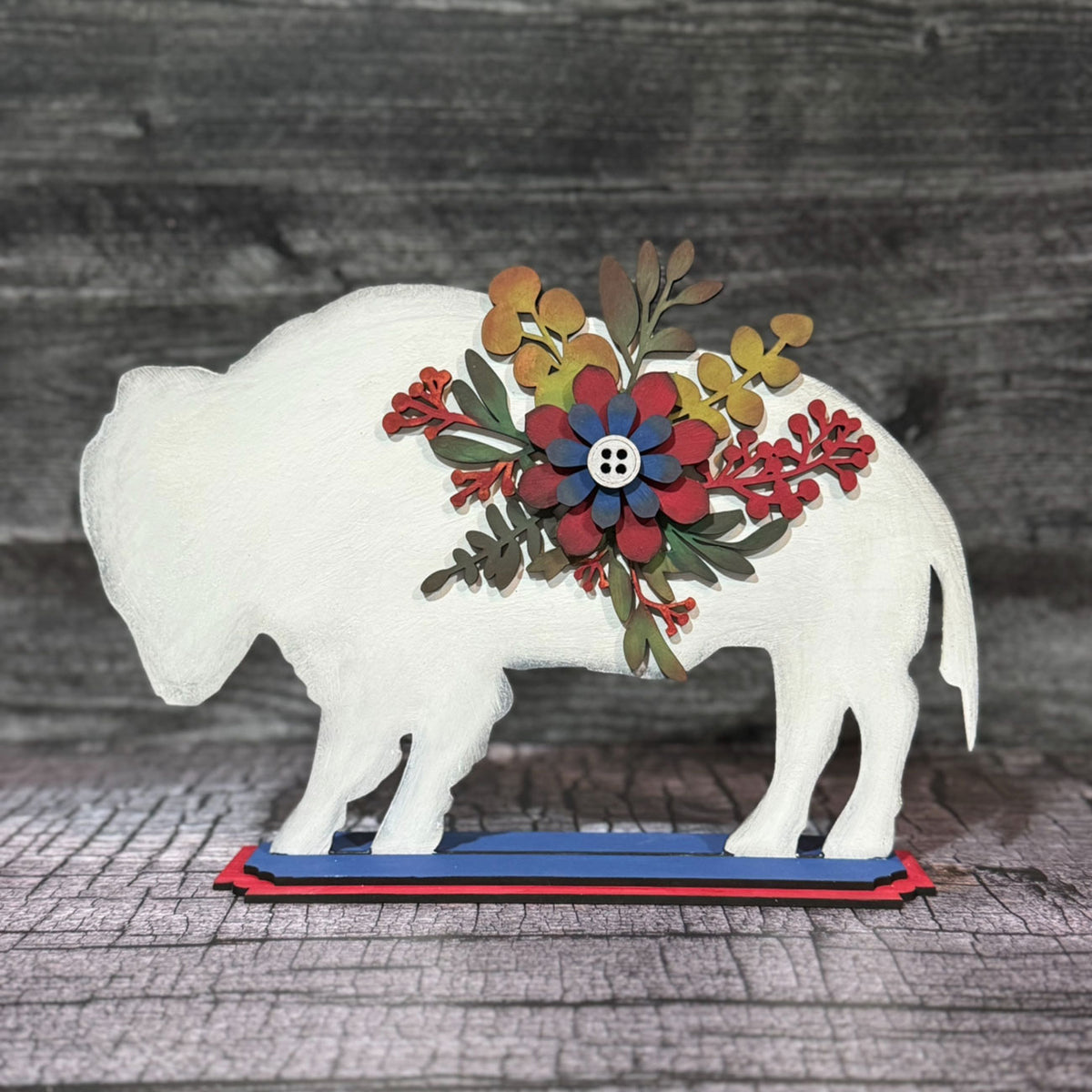Floral Buffalo Shelf Sitter - Glowforge