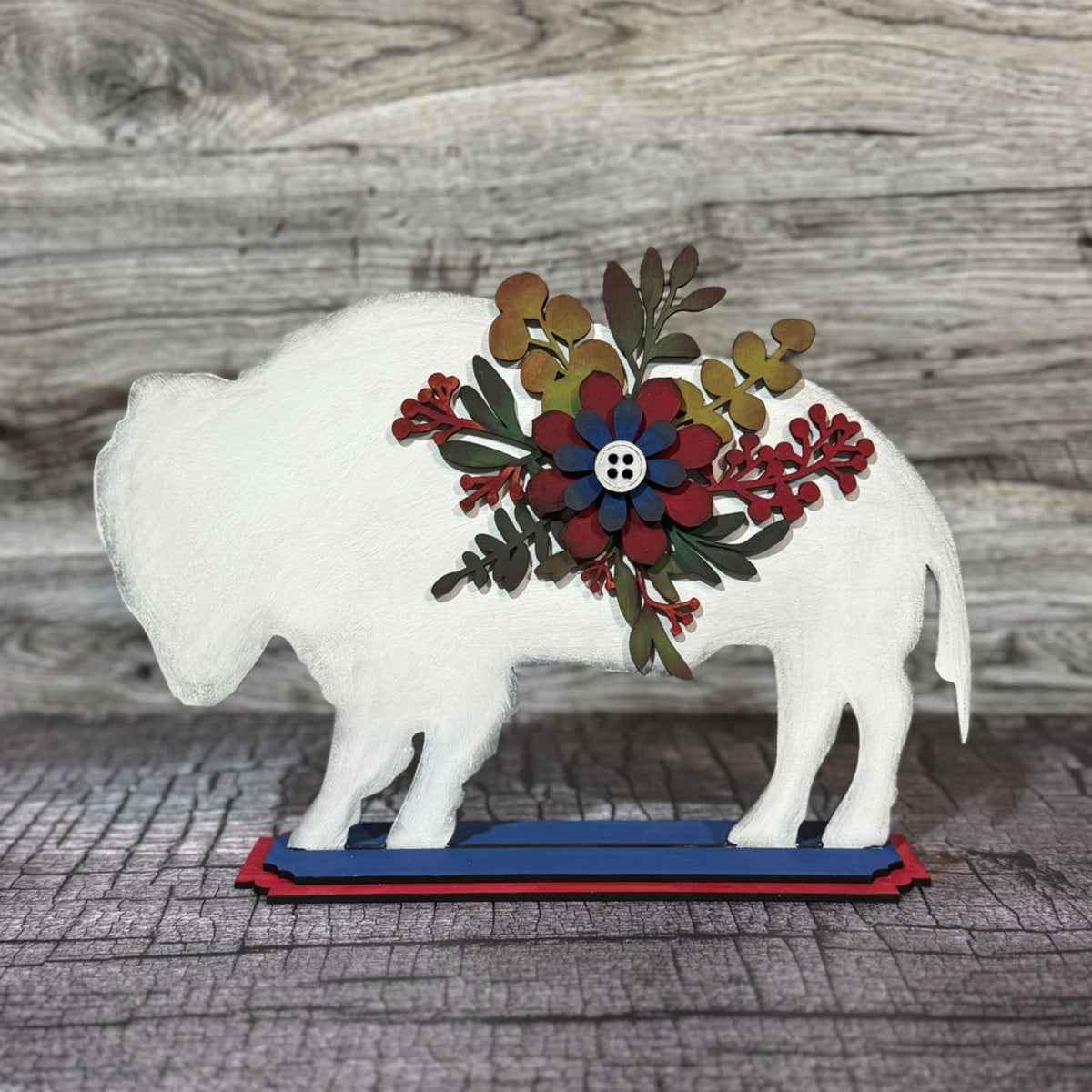 Floral Buffalo Shelf Sitter - Glowforge