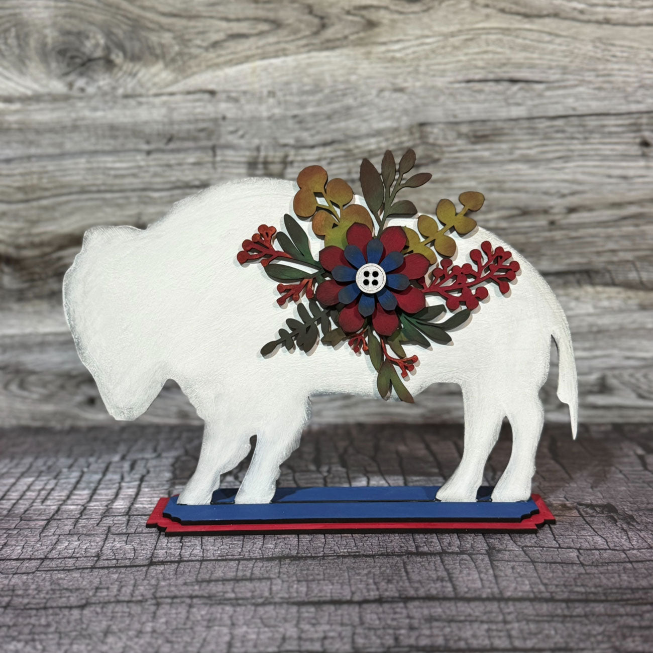 Floral Buffalo Shelf Sitter - Glowforge