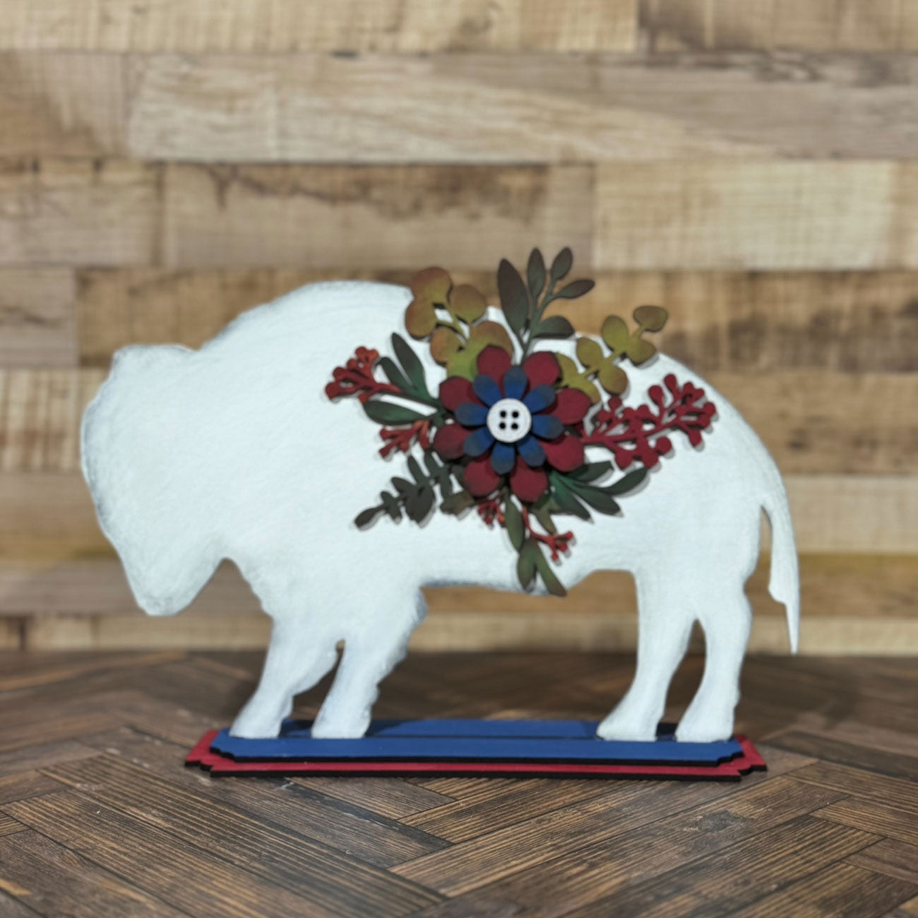Floral Buffalo Shelf Sitter - Glowforge