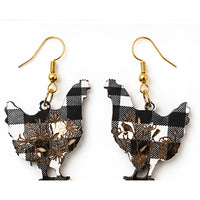 Floral Chicken Dangle Earrings (Set of 2) - Glowforge