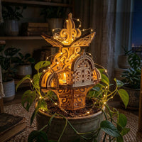 Floral Garden Fairy House - Flower Decor Architectural Model - Glowforge