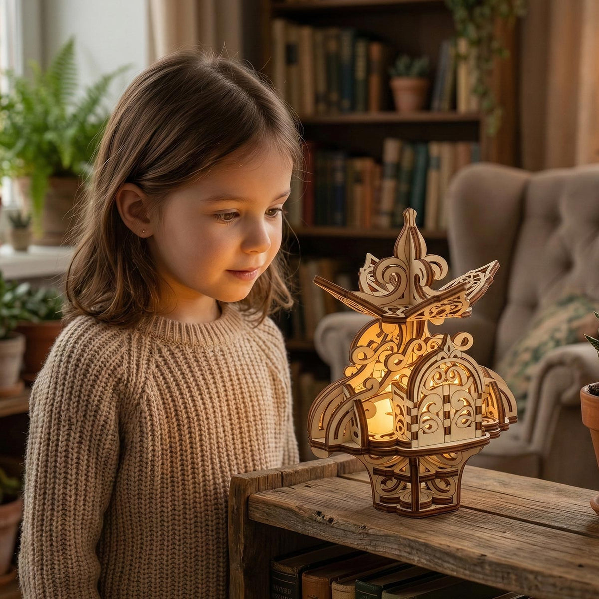 Floral Garden Fairy House - Flower Decor Architectural Model - Glowforge