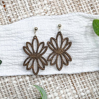 Floral Petal Drop Earrings with Open Cut Design - Glowforge