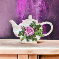 Floral Teapot Shelf Sitter - Glowforge