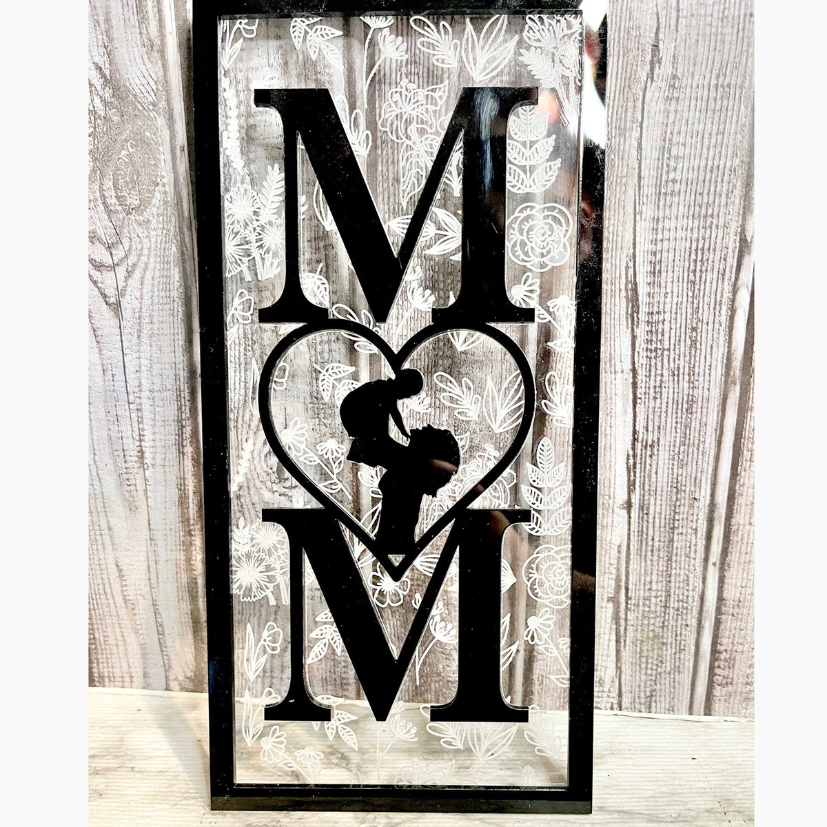 Mom Example. Sign Floral-themed Vertical Mom Sign – Glowforge Shop