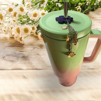 Flower Spring Tumbler Straw Dangle Topper