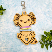 Fluttery Butterfly Hair Tie Holder Keychain with Editable Text - Glowforge