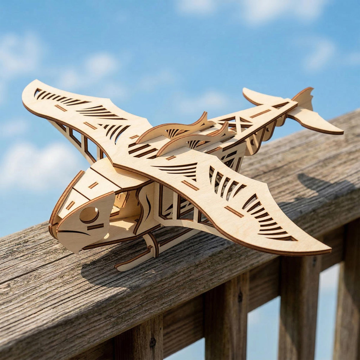 Flying Dragon Glider - Steampunk Aircraft Fantasy Ship - Glowforge