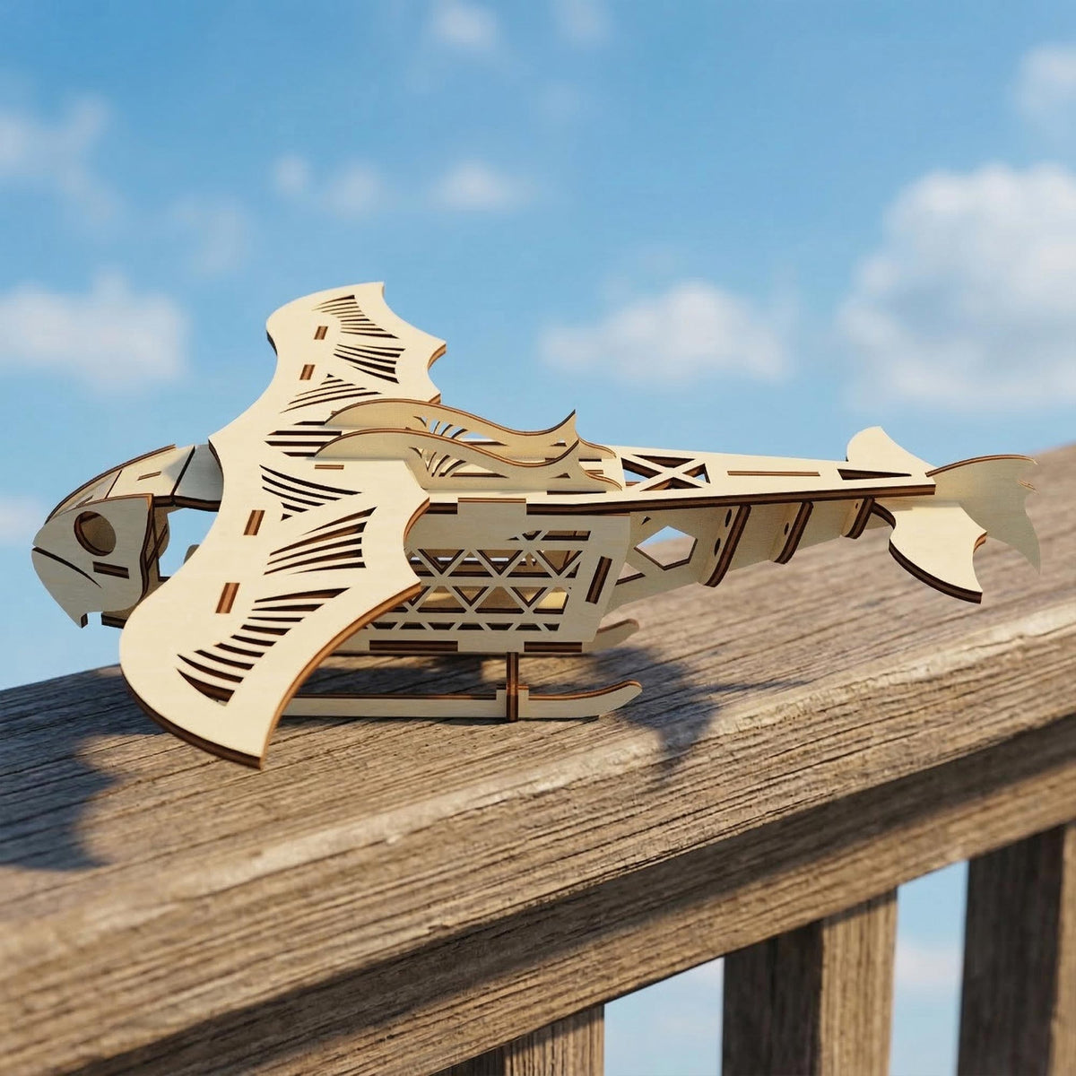 Flying Dragon Glider - Steampunk Aircraft Fantasy Ship - Glowforge