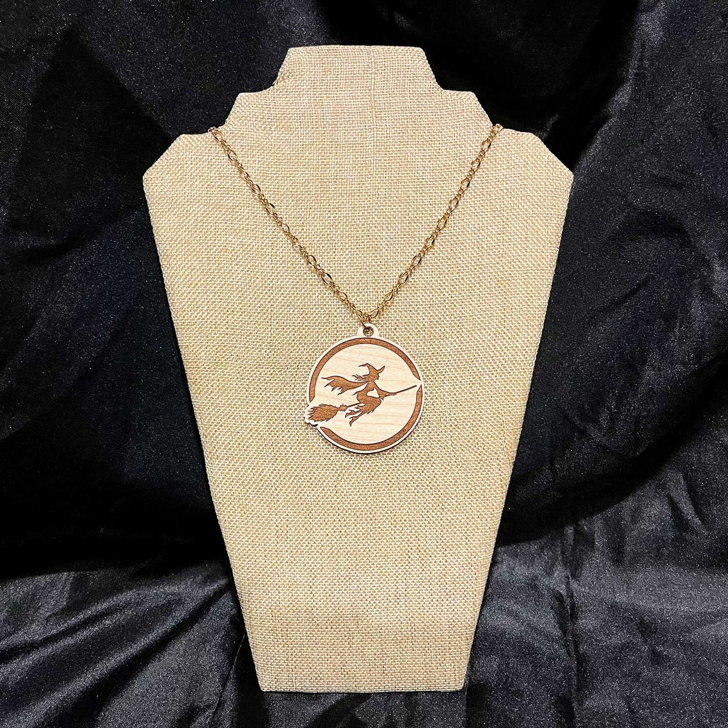 Flying Witch Necklace Pendant  - Glowforge