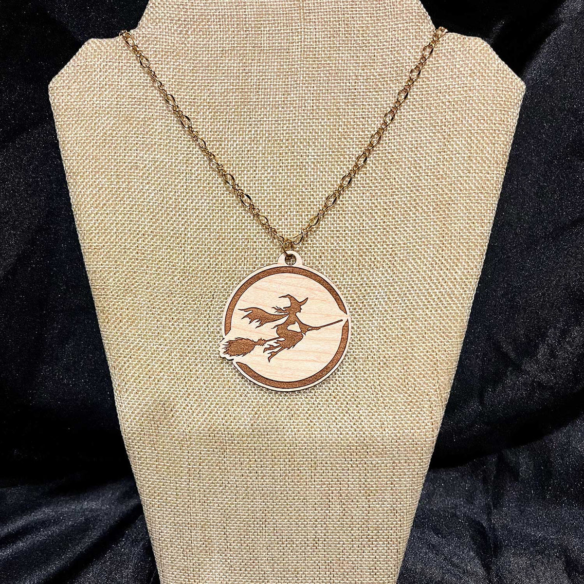 Flying Witch Necklace Pendant - Glowforge