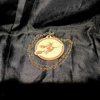 Flying Witch Necklace Pendant - Glowforge