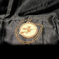 Flying Witch Necklace Pendant - Glowforge