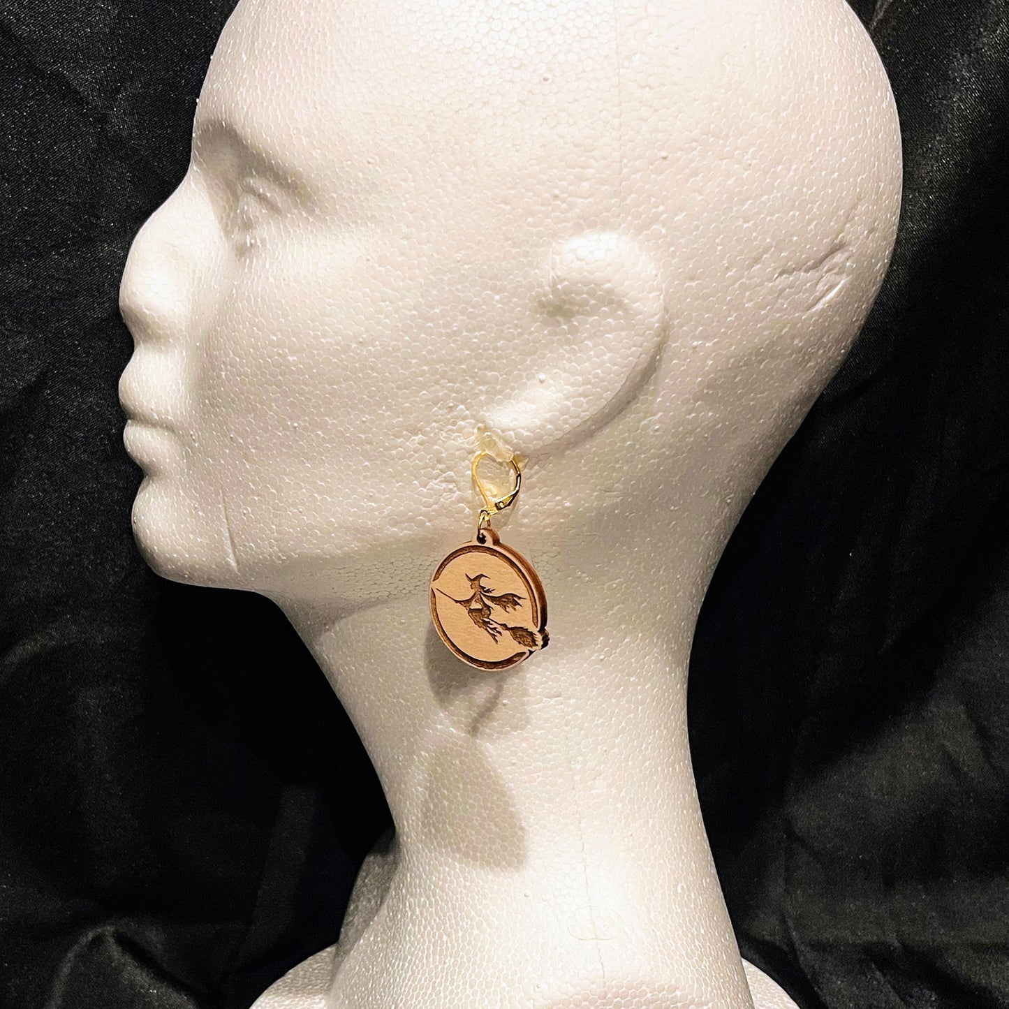 Flying Witch Earring Pendant - Glowforge