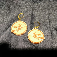 Flying Witch Earring Pendant - Glowforge