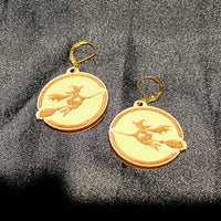 Flying Witch Earring Pendant - Glowforge