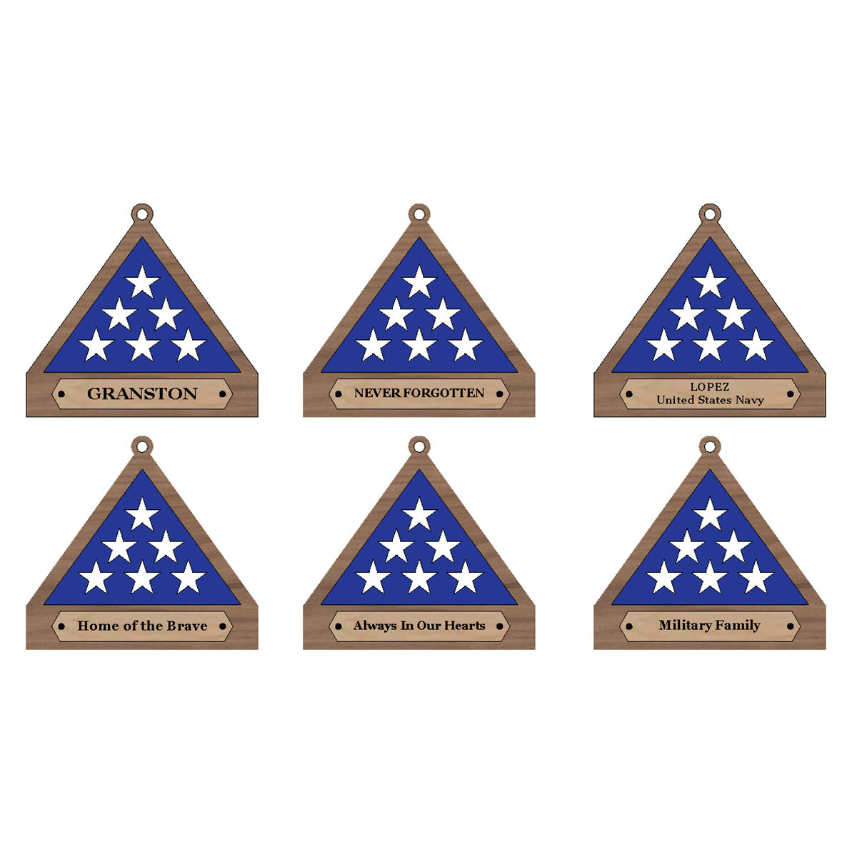 Folded USA Flag Memorial Ornament – Glowforge Shop