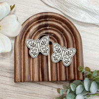 Folk Art Butterfly Earrings - Glowforge