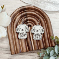 Folk Art Dog Earrings - Glowforge