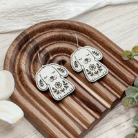 Folk Art Dog Earrings - Glowforge