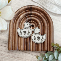 Folk Art Duck Earrings - Glowforge