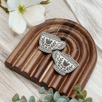 Folk Art Teacup Earrings - Glowforge