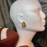 Football Lion Mascot Stud Earrings - Glowforge