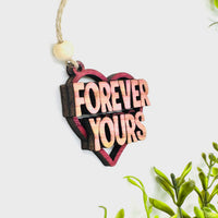 Forever Yours Heart Layered Car Charm - Glowforge